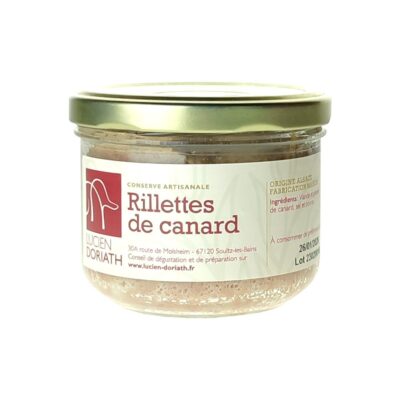 Rillettes de Canard 180g Bocal, Lucien Doriath